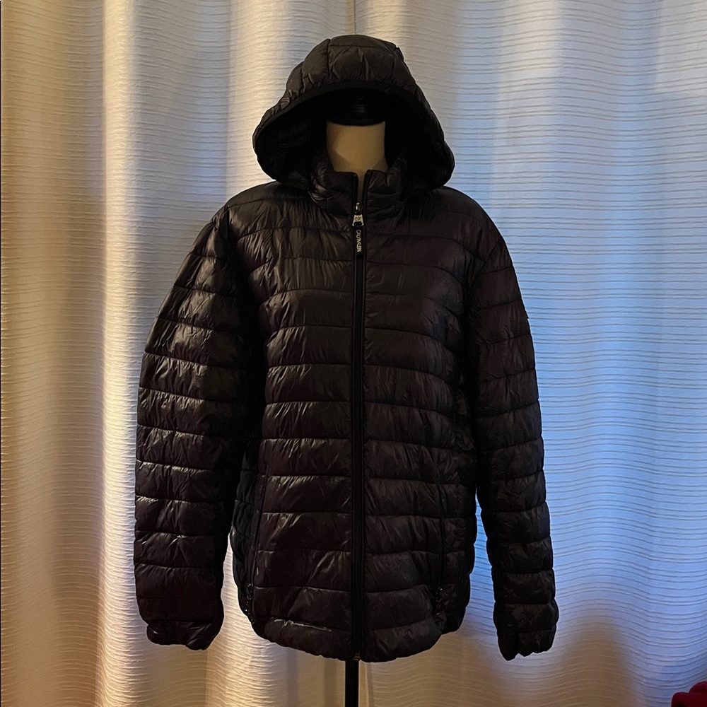 Calvin Klein Dark Plum Puffer Jacket